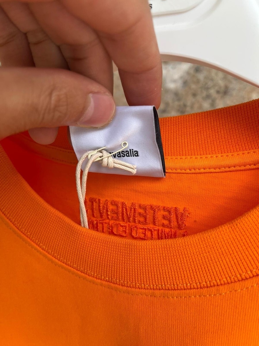 Vetements , Gothic Logo T-Shirt LS in Orange BNWT L | eBay Vetements , Gothic Logo T-Shirt LS in Orange BNWT L | eBay