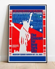 The Concert For New York City 2001 Concert Tour Photo / Poster Up To 36"