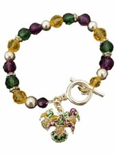 Mardi Gras Jester Charm Bracelet