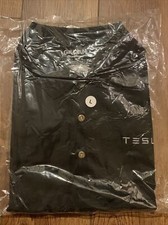 Tesla Mens Large Black Short Sleeve Performance Polo Shirt