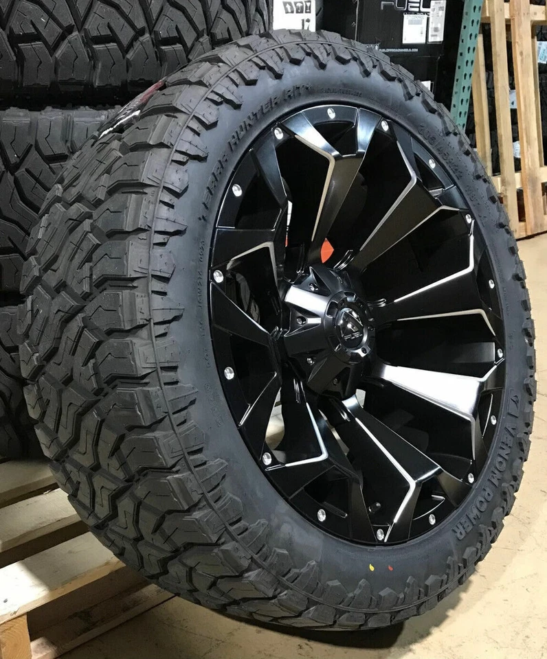22x10 Fuel D546 Assault Black Wheels 30545R22 33" AT Tires 5x5.5 Dodge Ram 1500 - Image 4 of 4