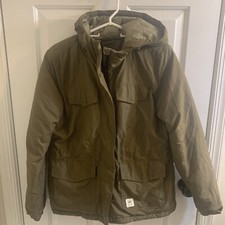 Women's Vans Brown Hooded Winter Coat With Cargo Pockets. Size Medium