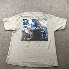 Vintage Tennessee Titans Shirt Men XL Gray Short Sleeve Crew Neck Y2K *
