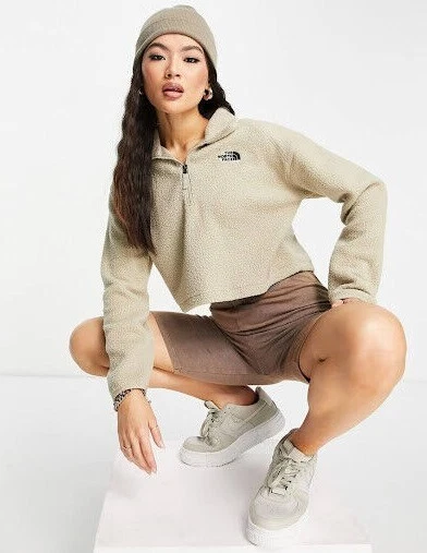 The North Face Women Glacier 1/2 Zip Cropped Pullover Top 2196 - Image 2 of 2