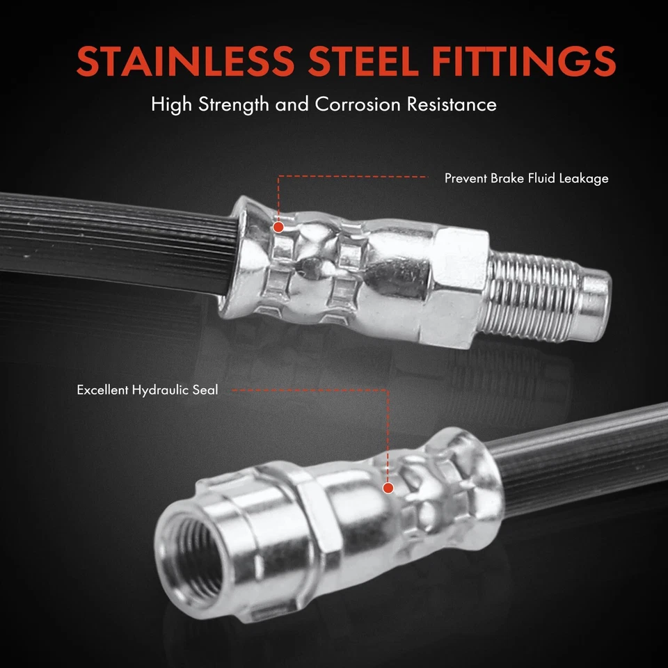 2x Manguera hidráulica de freno para Mercedes-Benz SL400 15-16 SL450 SL550 delantera izquierda y derecha Foto 4 de 4