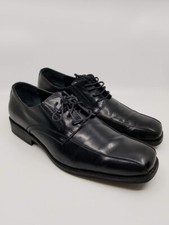 ALFANI Mens Dress Shoes - Proud Bike Toe Leather Black Oxfords Lace-up Sz 11.5 M