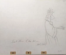 Walt Disney 1959 King Stefan Sleeping Beauty Original Production Drawing SIGNED!