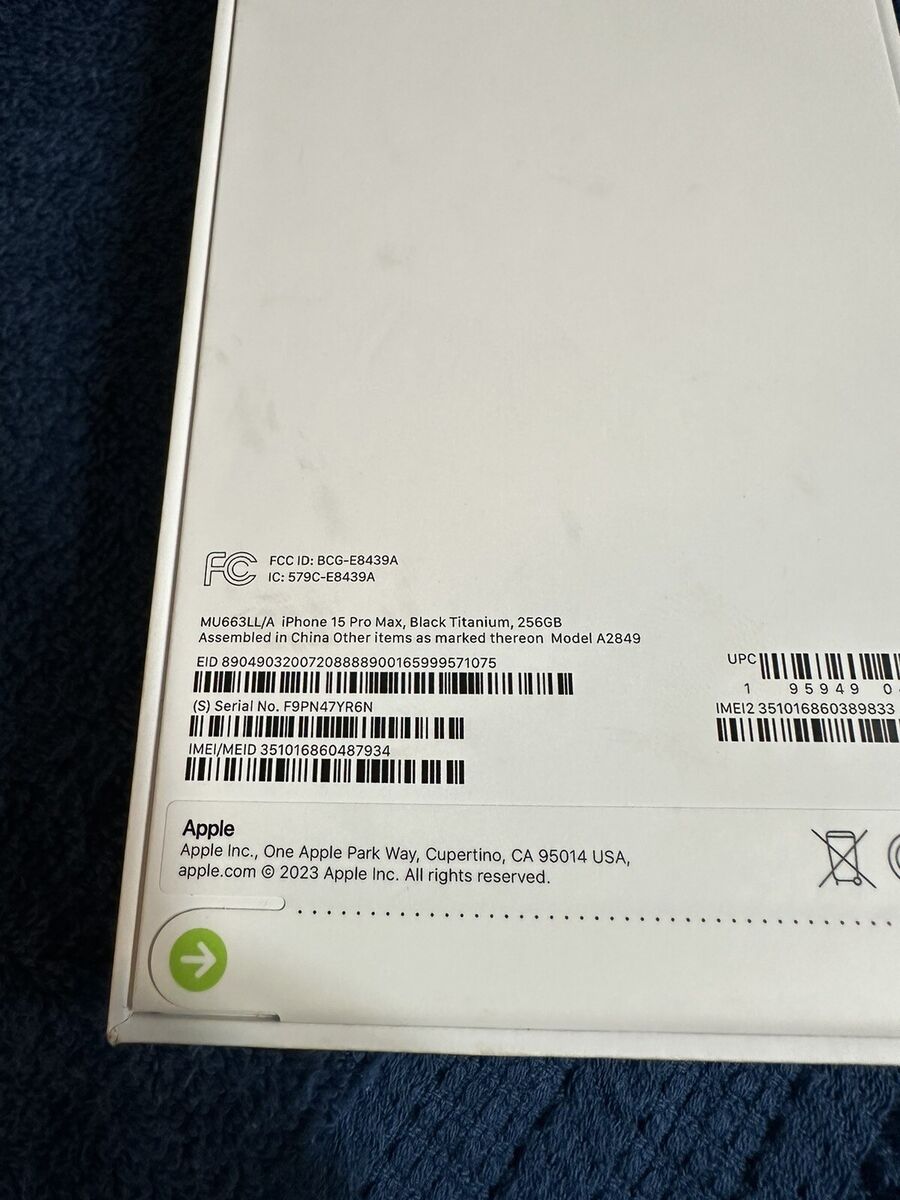 Apple iPhone 15 Pro Max - 256GB - Black Titanium Verizon Apple iPhone 15 Pro Max - 256GB - Black Titanium Verizon