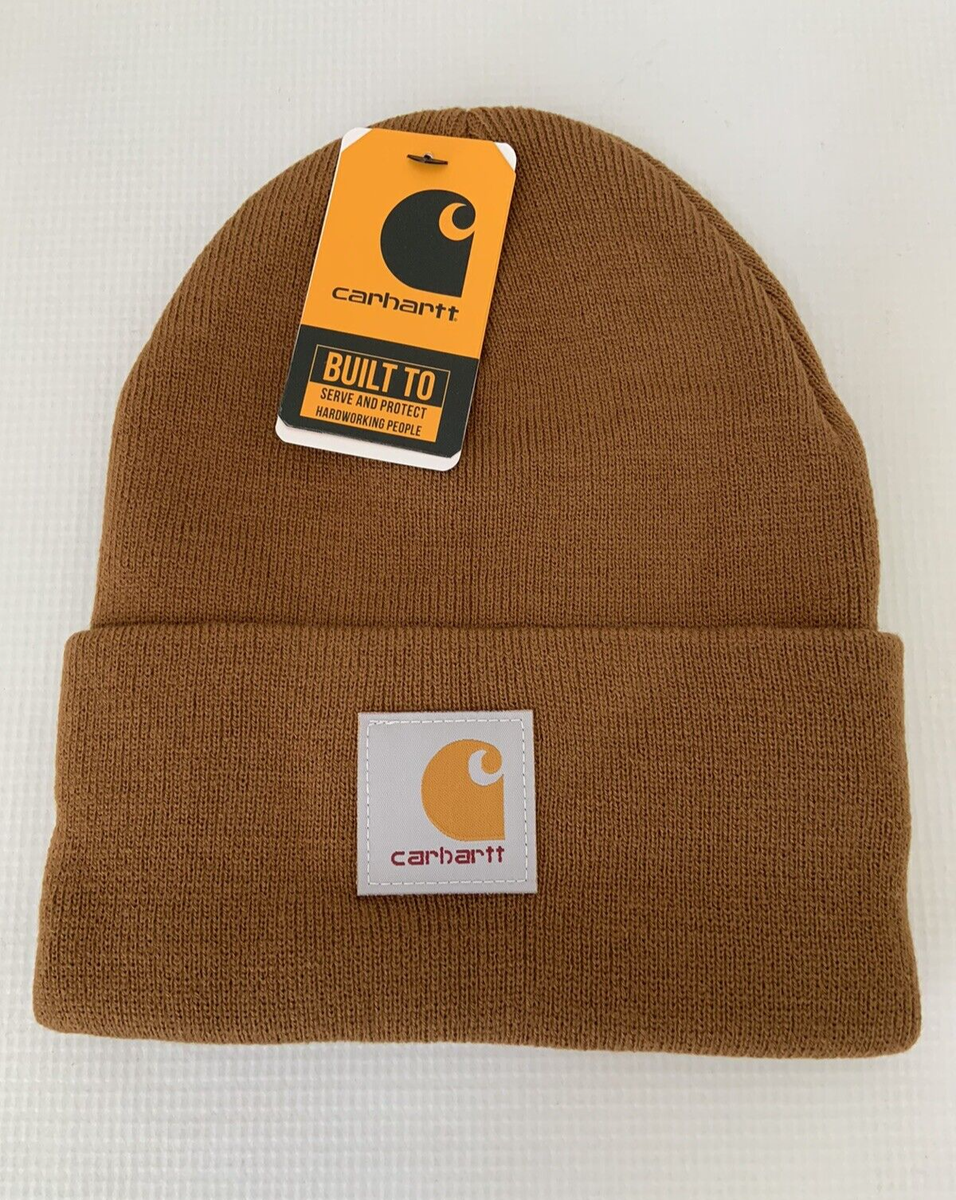 Carhartt A18 Beanie Watch Hat Acrylic Brown Winter pull on knit