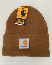 Carhartt A18 Beanie Watch Hat Acrylic Brown Winter pull on  knit cap ONE SIZE