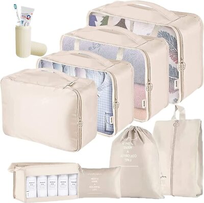 Koffer Organizer Set 9-teilig Reise Kleidertaschen Reisegepäck