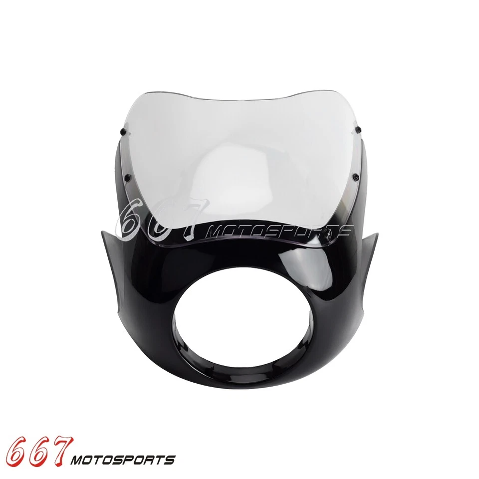 For Ducati Honda BMW Thruxton Yamaha Suzuki Cafe Racer Headlight Fairing Clear - Image 3 of 4
