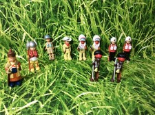 Vintage Numbered collectible 2.5” Toy Figures, Soldiers Tribal Indians Vikings 