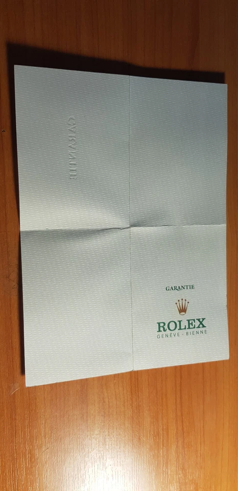 Rolex Vintage Garantía Card Blanc Francés 572.01.250 en buen estado Foto 3 de 4