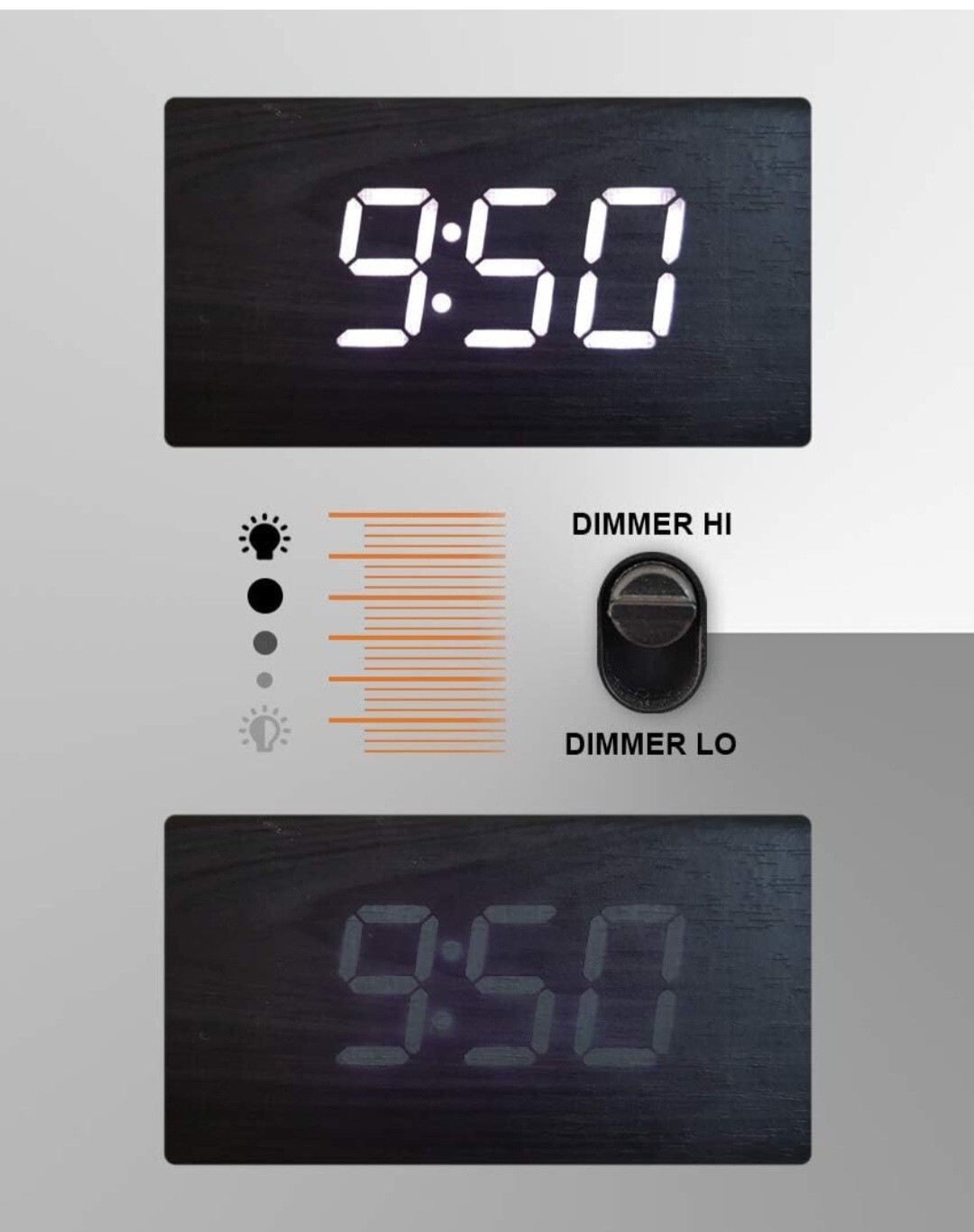 Travelwey Digital Alarm Clock Mains Powered, Simple Operation Alarm