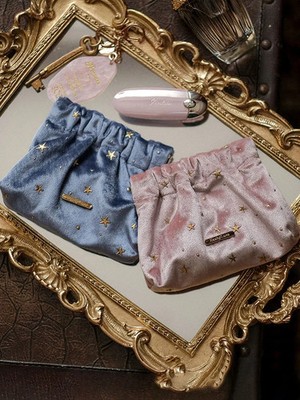 Women's Small Cosmetic Bag Velvet Makeup Pouch Lipstick Sanitary Storage Bag