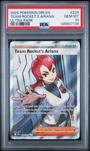 Team Rockets Ariana Pokemon Destined Rivals 224/182 PSA 10 Gem Mint