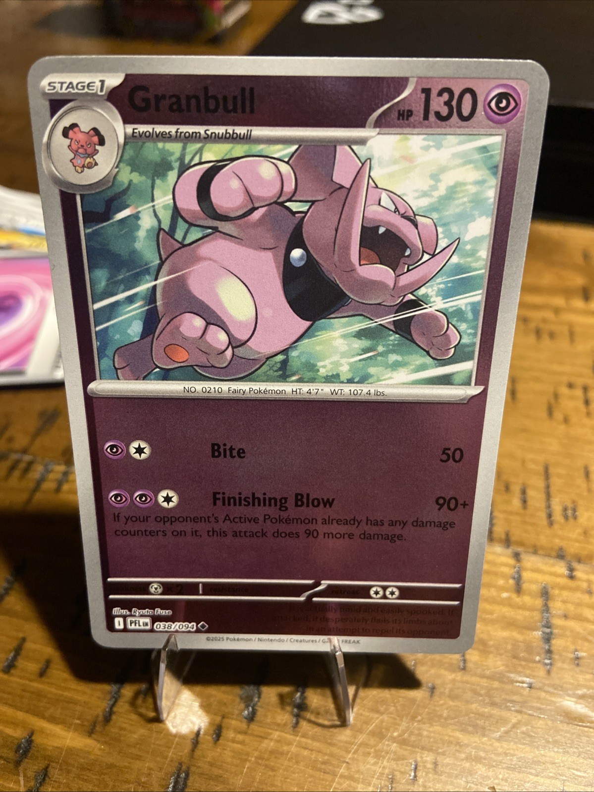 Granbull 038/094 Reverse Holo NM/M Phantasmal Flames Pokémon Card 2025