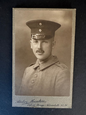 CDV Soldat IR71 Armierungssoldat Thilo Ellinger   Atelier Erfurt um 1900 (M1102)