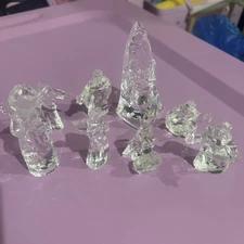 Roman Inc Crystal Aryclic Nativity Set