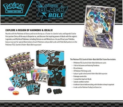 Pokemon SV10.5 Black Bolt Elite Trainer Box 196214113664| eBay