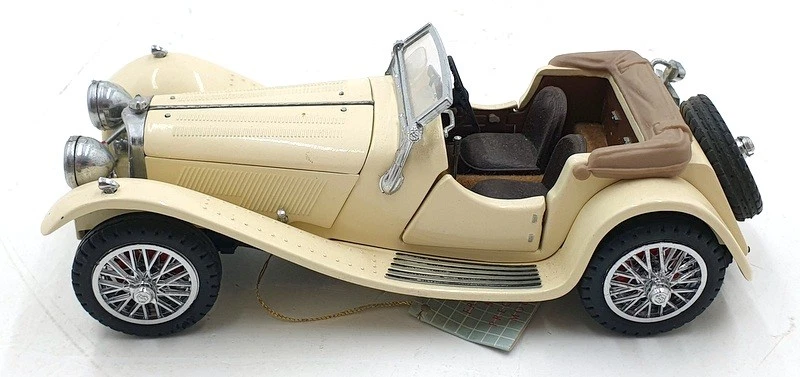 Franklin Mint 1/24 Scale Diecast 6525J - 1933 Jaguar SS-100 - Cream - Image 3 of 4