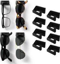Adhesive Sunglass Organizer Wall 8-Pack - Strong and Compact Glasses Holder, S