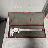 Starrett Dial Caliper 120X W/Carbide Jaws White Face In Great Shape(LOOK)&Case
