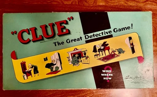 Vintage 1949 Parker Brothers Clue Board Game Complete