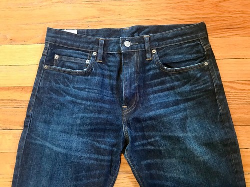 J.Crew 770 Jeans Kaihara Japonais Jambe Droite Denim Jeans Bleu Homme 32x30 #623 - Photo 2/10