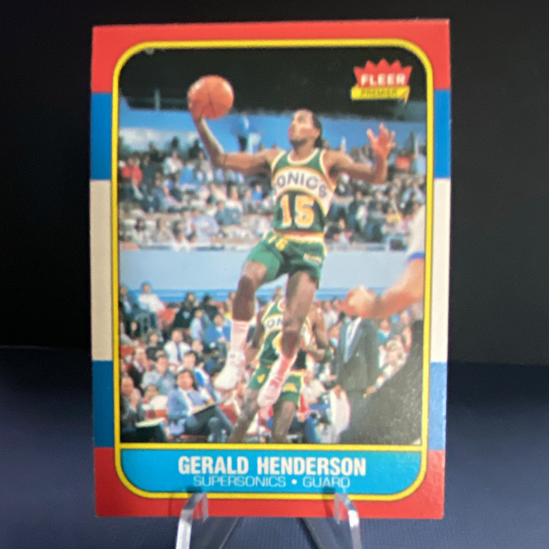 Fleer 1986-87 Gerald Henderson #45 Seattle Supersonics Basketball Base Card
