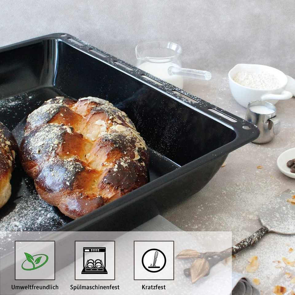 465 x 370 x 30 und 60 mm Backblech Set Passend für Bosch Neff Constructa 2er ... - Bild 4 von 4