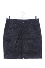 JACKY-O Kunstlederrock Damen Rock Gr. DE 40 blau-wollweiß Casual-Look