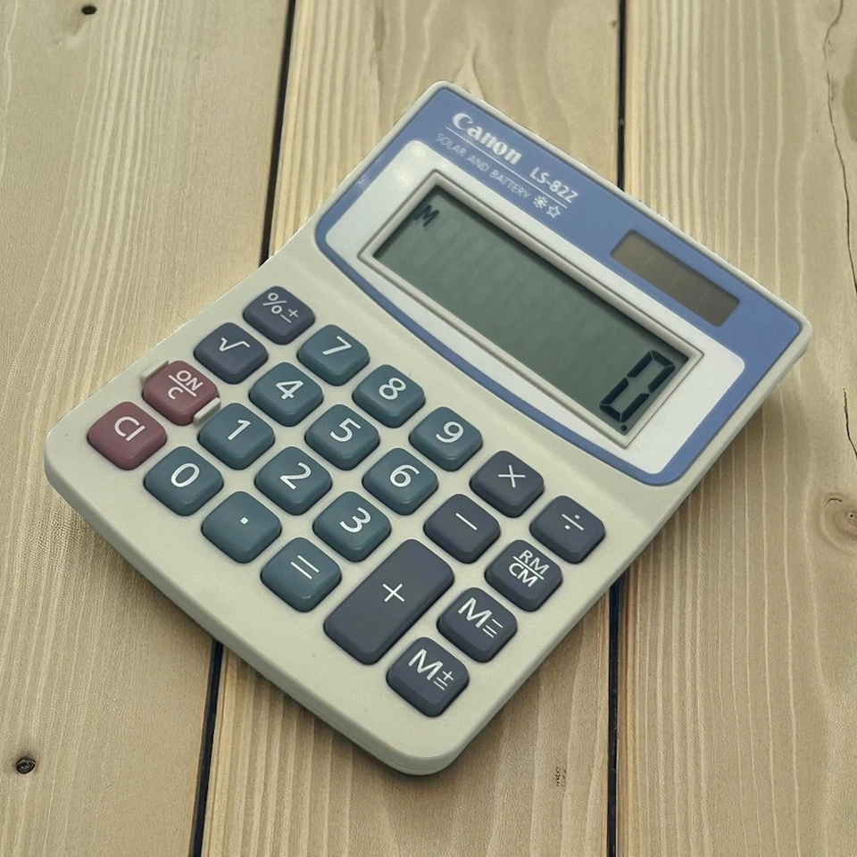 Canon LS-82Z Pocket Calculator 8-Digit Dual Power Desktop Office School - Tested - Image 2 of 4