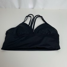 Victoria's Secret PINK Active Black Lightly Lined Sports Bra Sz S Pre Owned