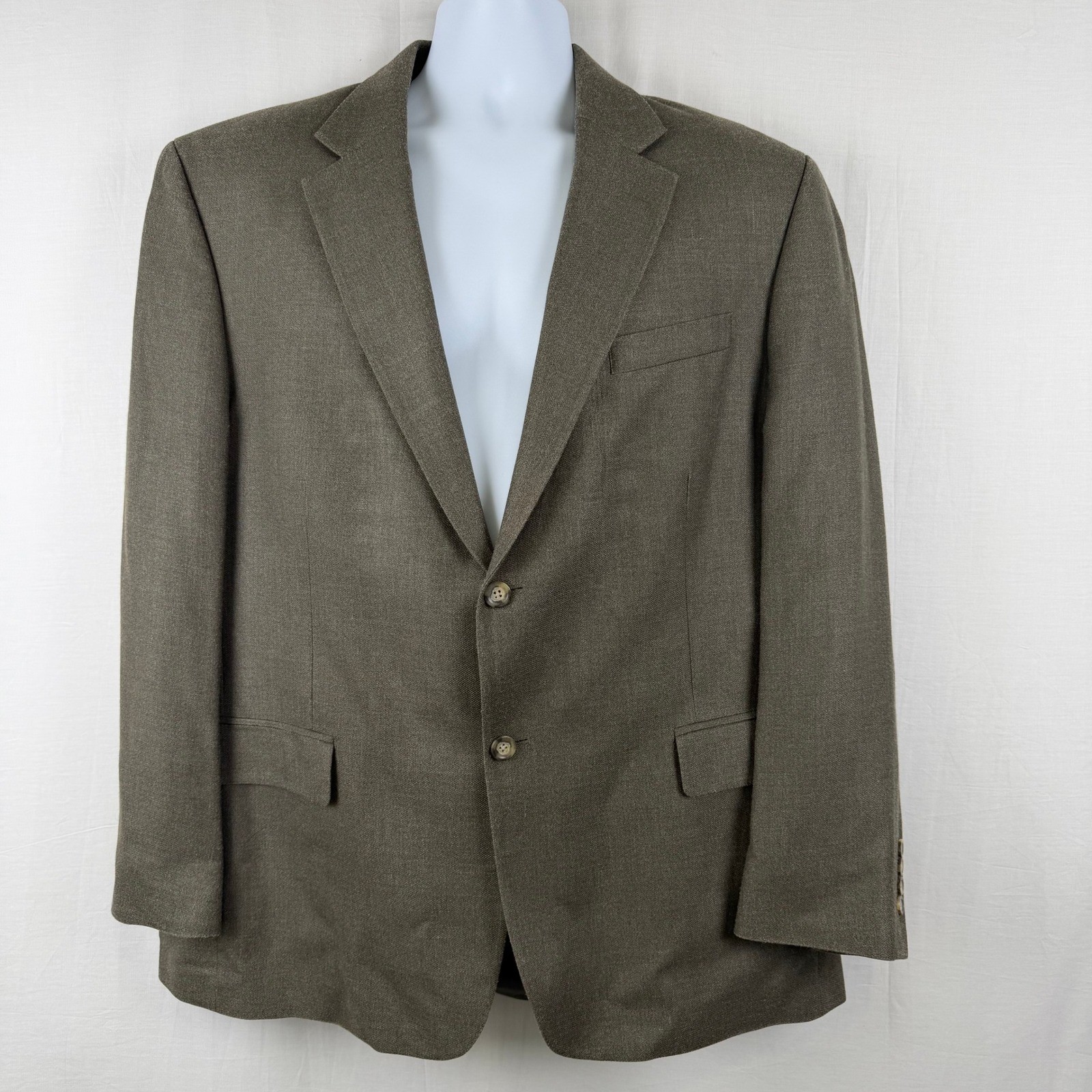 Oscar de la Renta Mens Blazer Sport Coat Olive Green Two Button Jacket ...