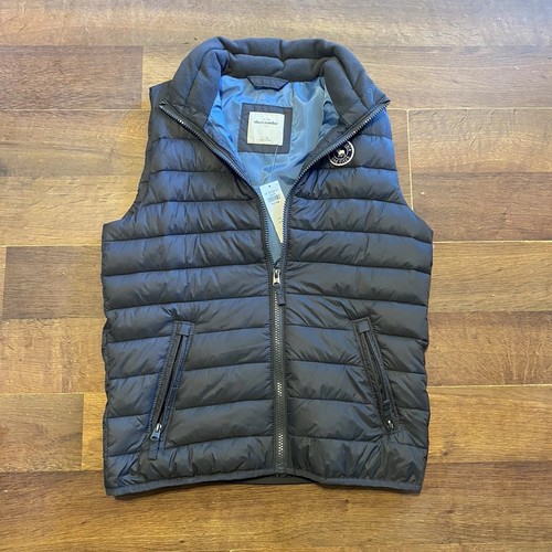 Abercrombie Kids Boys Vest Size L 14 Years Youth Blue Zipper Puffer Lightweight