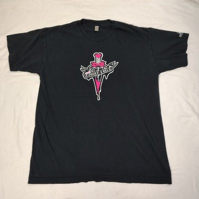 Dagger Dolls T-Shirt Mens Large Black Minnesota Roller Derby Graphic Tee Y2K