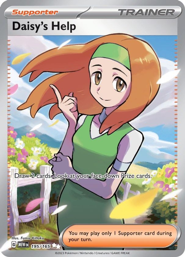 Daisy's Help - 195/165 - Pokemon 151 Full Art Ultra Rare Card NM