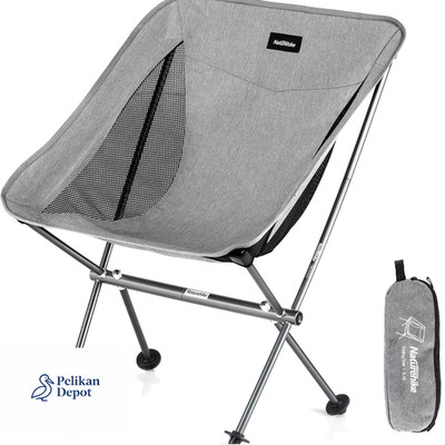 Naturehike Tragbarer Campingstuhl Ultraleichter Klappstuhl Grau 1