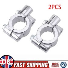 2Pcs 10mm Chrome Motorcycle Handlebar Mirror Mount Adaptor Clamp 1inch 25mm
