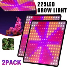 2 Pack 8500W LED Grow Light Panel Full Spectrum Lamp for Indoor Plant Veg Flower
