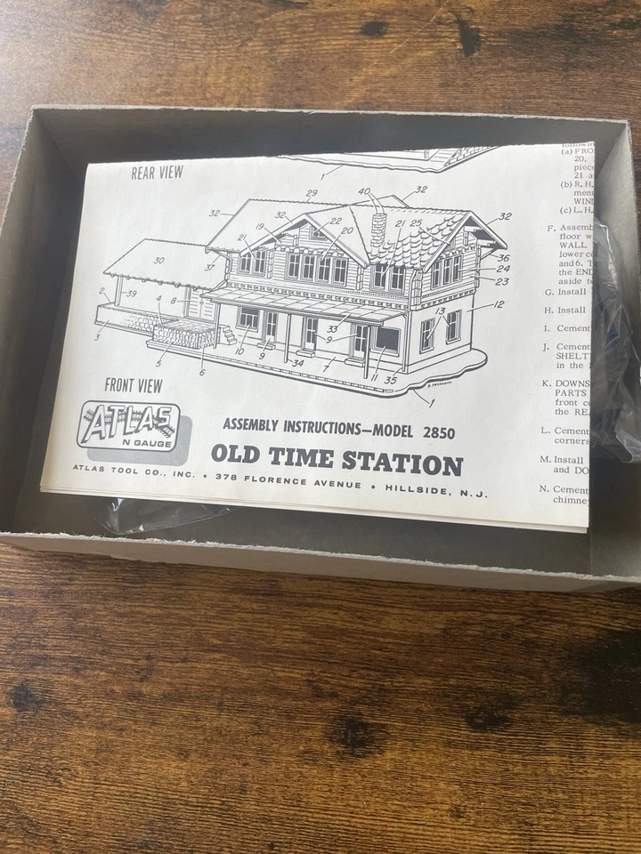 Atlas N Gauge Old Time Station 2850-200 New In Box - Image 2 of 3