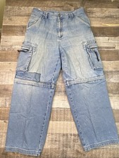 Vintage 90s Y2K Baggy Wide Leg Skater Jeans Utility Men Actual 33x28 JNCO Grunge