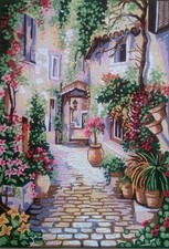 Needlepoint tapestry painted canvas 14.812 18"x24" GobelinL