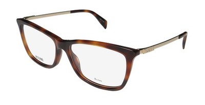 NEW MOSCHINO 522 EYEWEAR BROWN 54-15-140 086 FULL-RIM CAT EYE METAL & PLASTIC