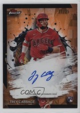 2024 Topps Finest Orange Refractor 11/25 Trey Cabbage #FA-TC Auto 1d0h