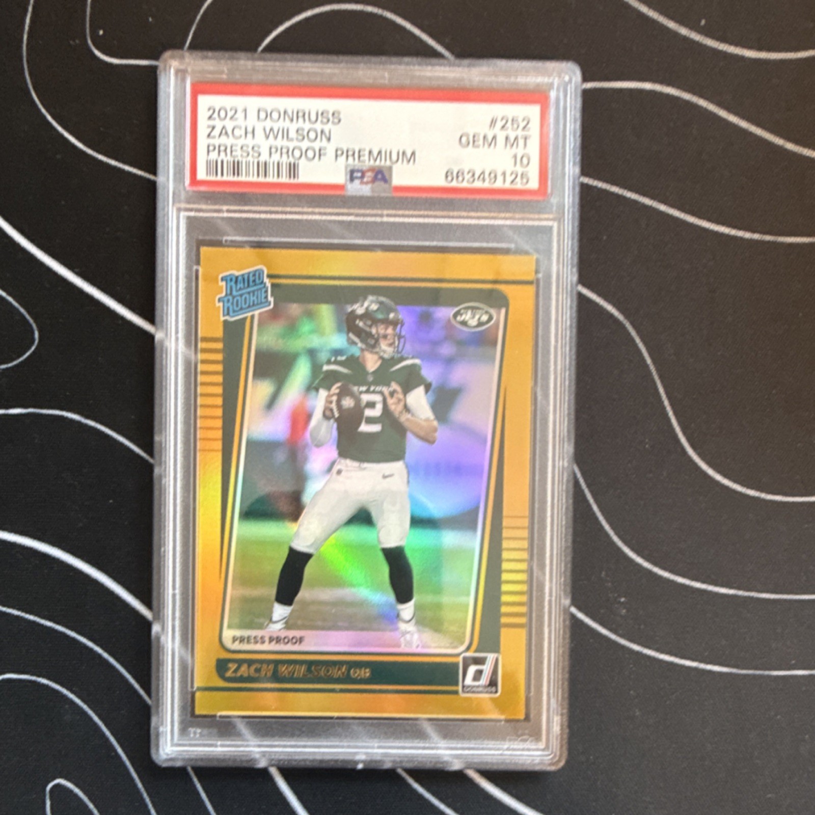 2021 Panini Donruss Rated Rookie Zach Wilson #252 Press Proof Premium PSA 10