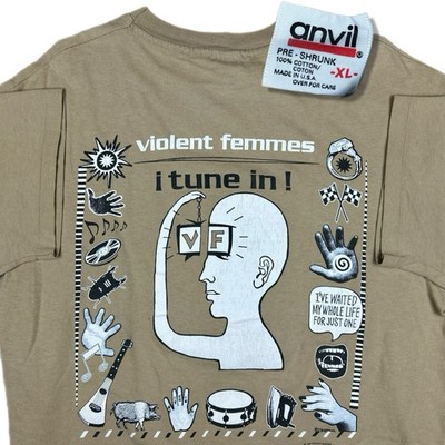 Vintage Violent Femmes 1996 1997 Tour Graphic Tee Single Stitch T-Shirt Size XL