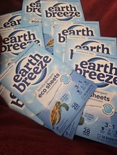 EARTH BREEZE LAUNDRY~10 Pack DETERGENT SHEETS• FRAGRANCE FREE•14 Sheets  28 Load